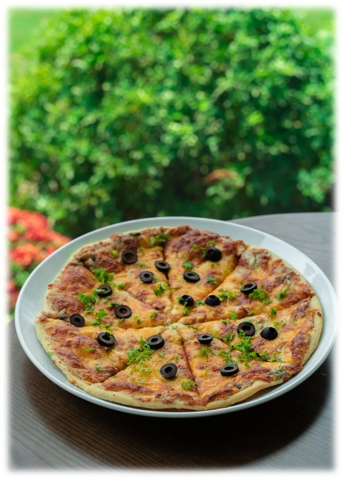 Pizza xốt kem